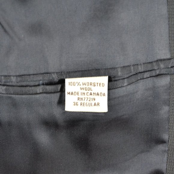 Pronto Uomo 36R Sport Coat Blazer Suit Jacket Navy - Picture 6 of 8